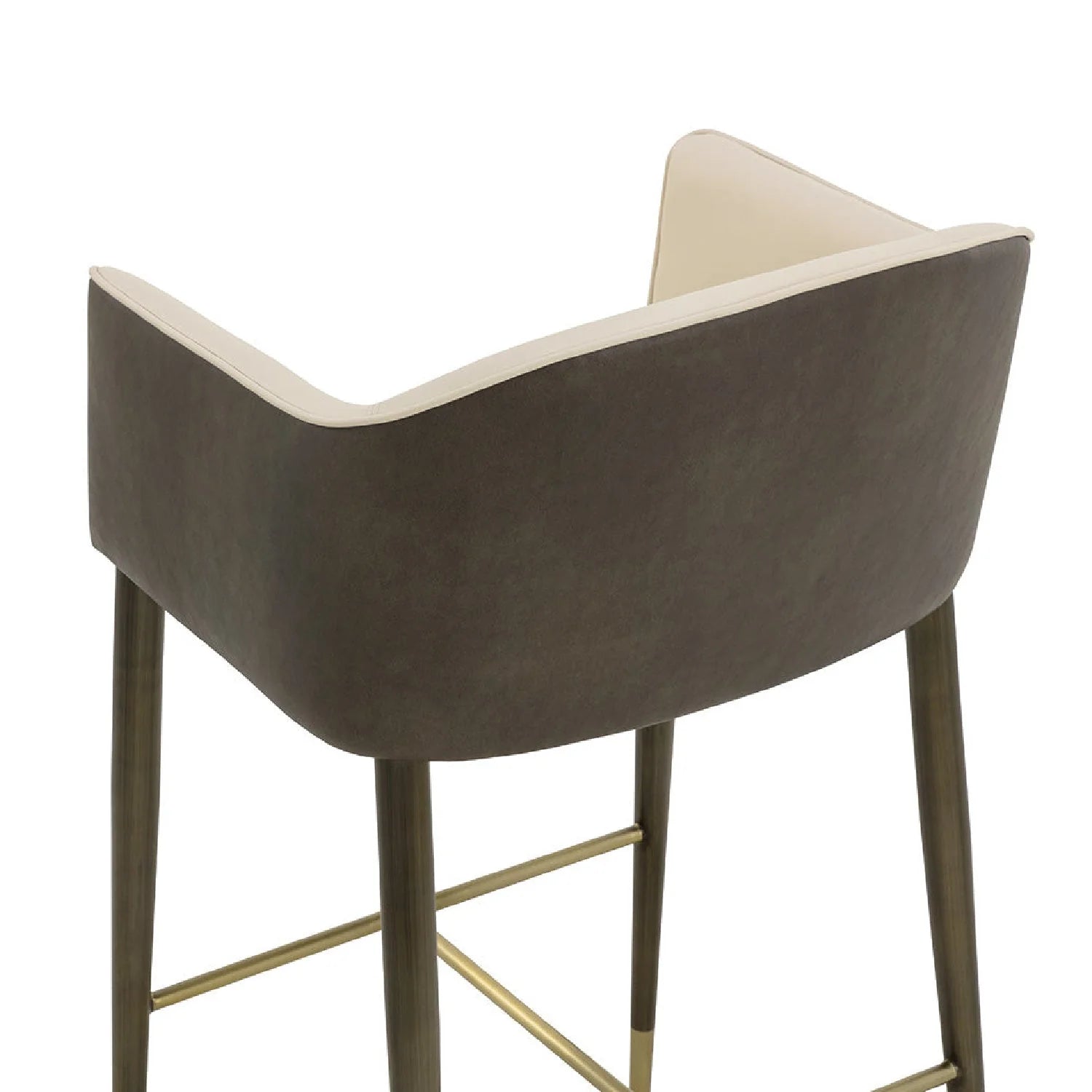 Luxury Upholstered Modern Cream Counter Stool European Style for Villa