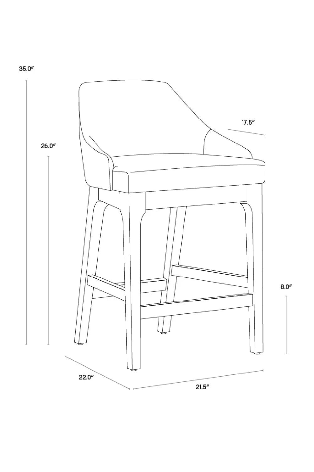 Luxury Upholstered Modern Cream Counter Stool European Style for Villa