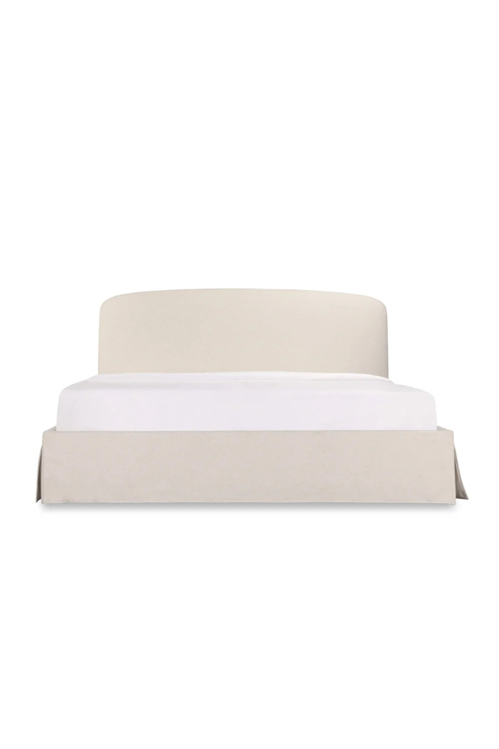 Luxury Upholstered Modern Cream Storage Bed European Style for Villa