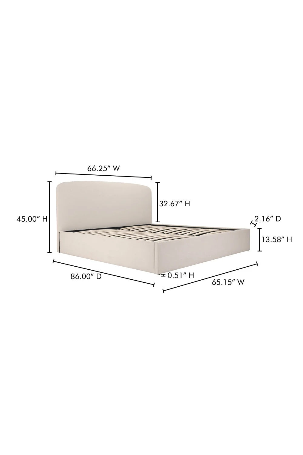 Luxury Upholstered Modern Cream Storage Bed European Style for Villa