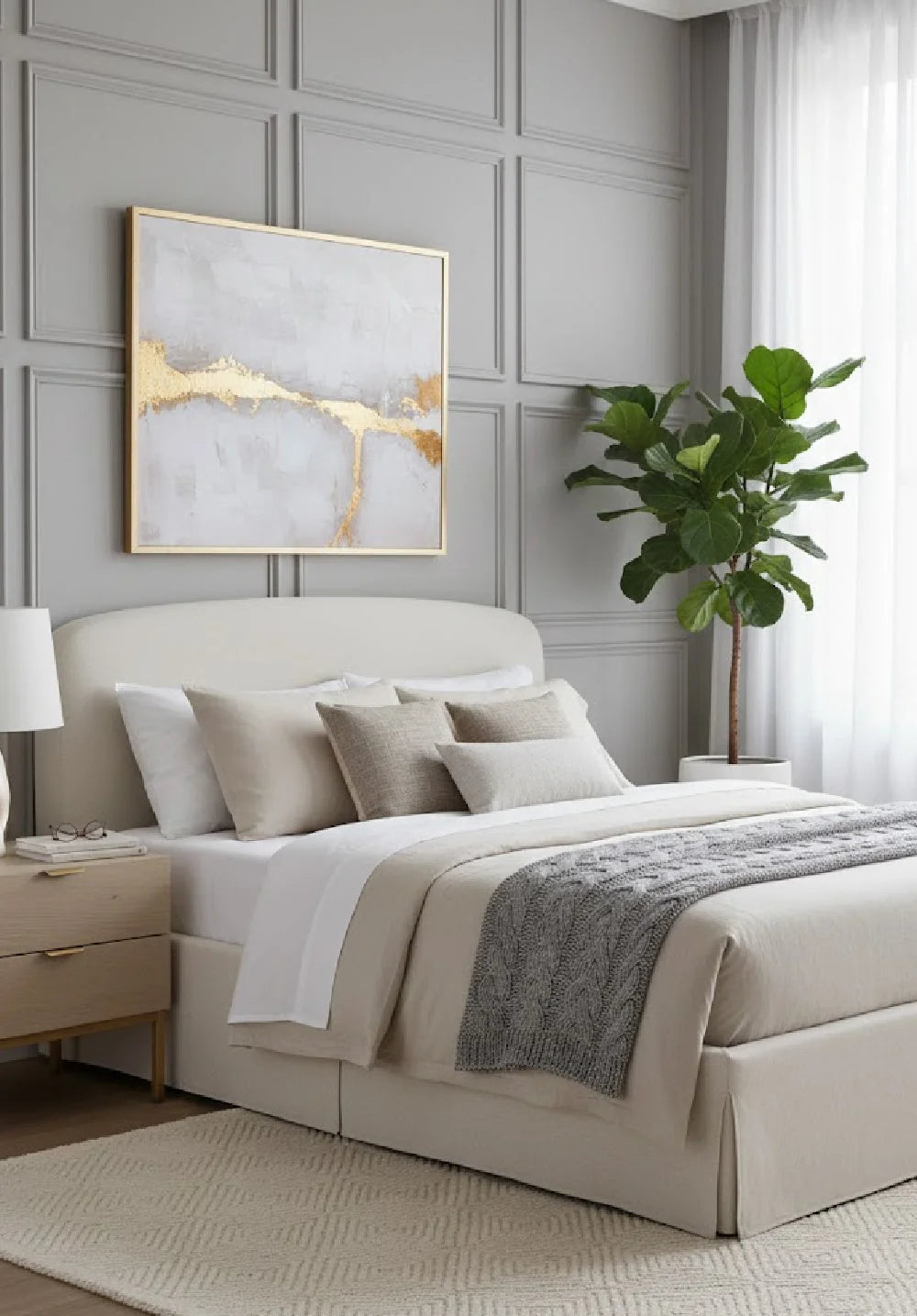 Luxury Upholstered Modern Cream Storage Bed European Style for Villa