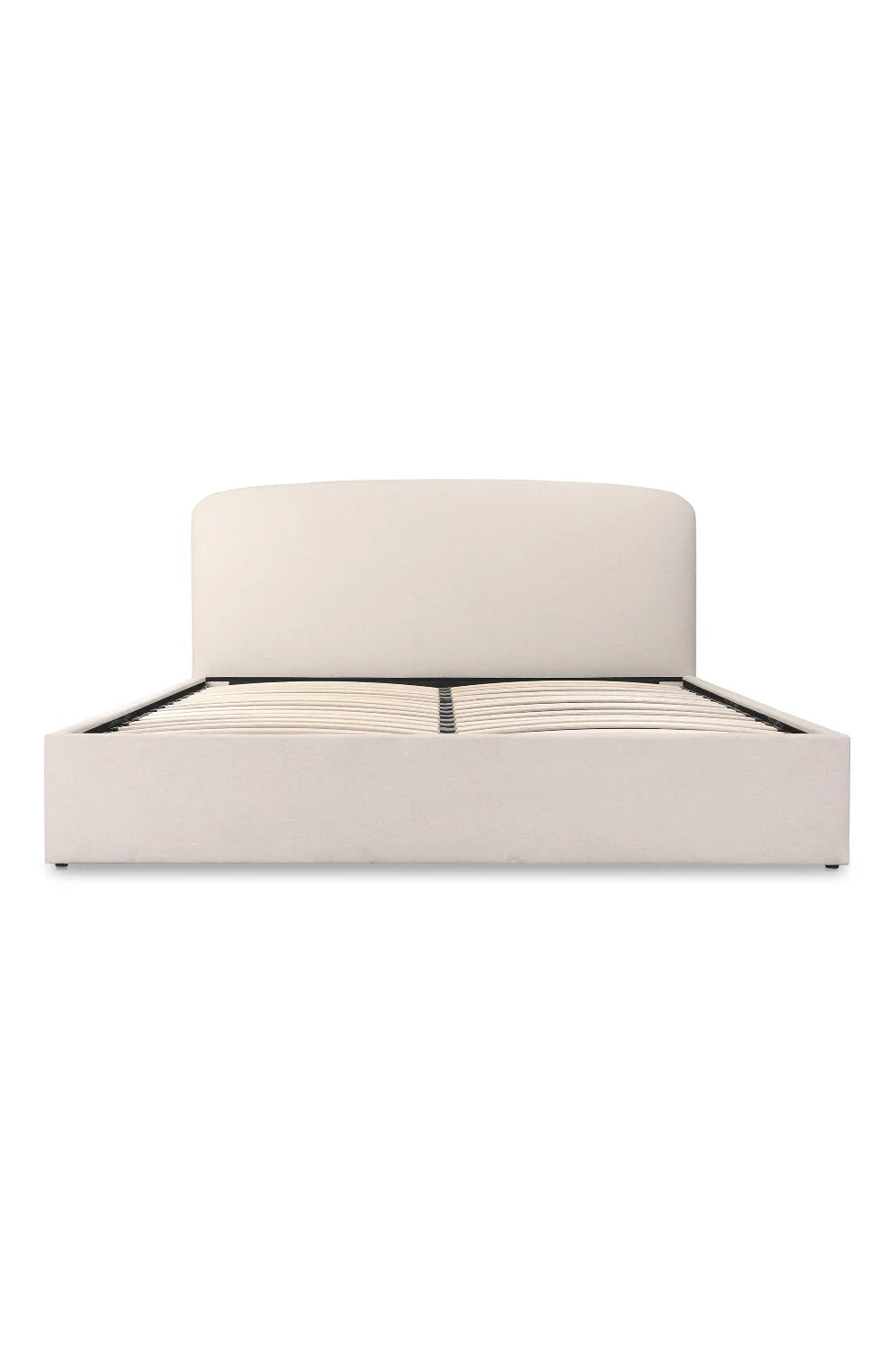 Luxury Upholstered Modern Cream Storage Bed European Style for Villa