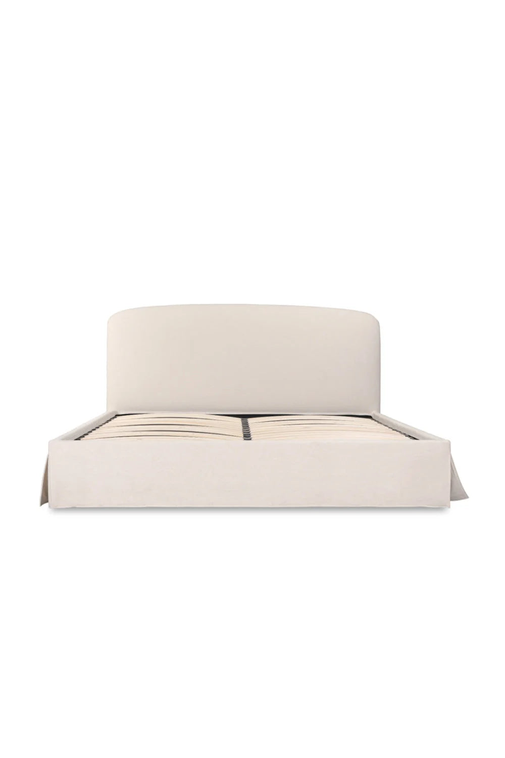Luxury Upholstered Modern Cream Storage Bed European Style for Villa