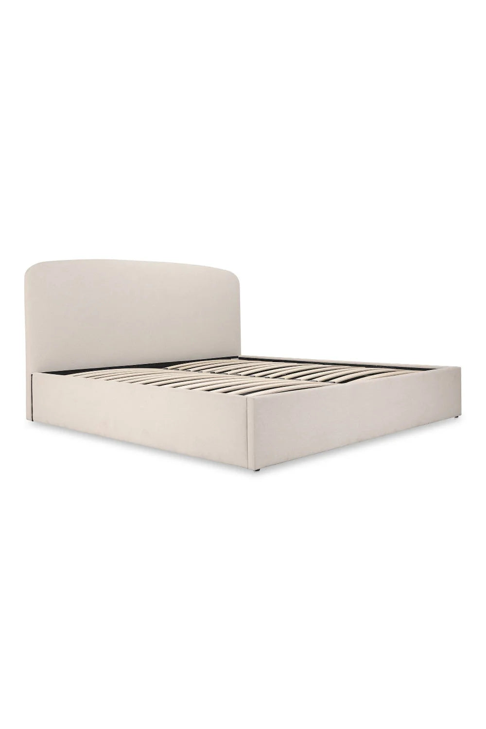 Luxury Upholstered Modern Cream Storage Bed European Style for Villa