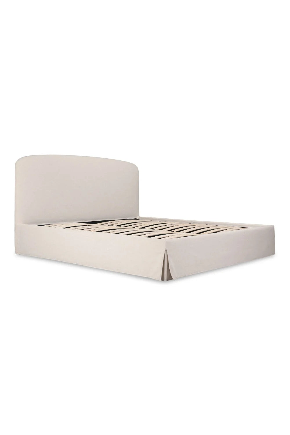 Luxury Upholstered Modern Cream Storage Bed European Style for Villa