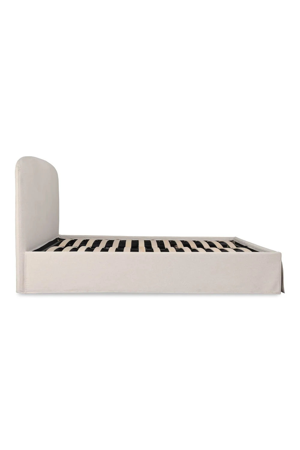 Luxury Upholstered Modern Cream Storage Bed European Style for Villa
