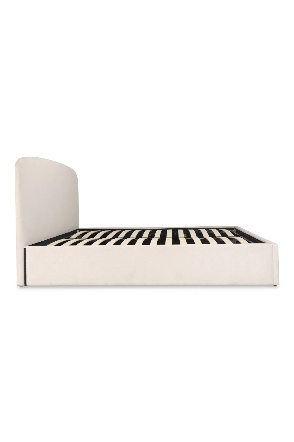 Luxury Upholstered Modern Cream Storage Bed European Style for Villa
