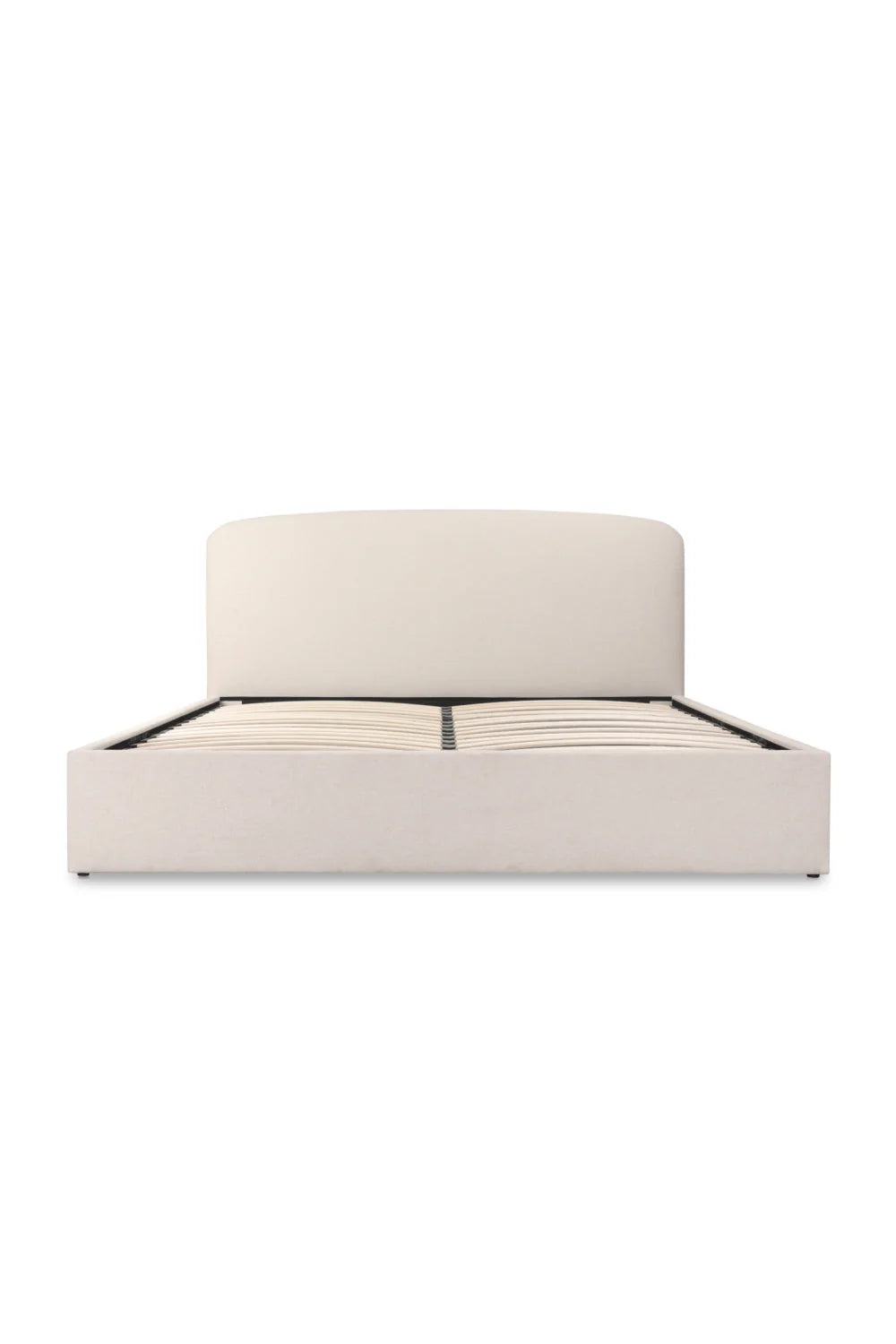 Luxury Upholstered Modern Cream Storage Bed European Style for Villa