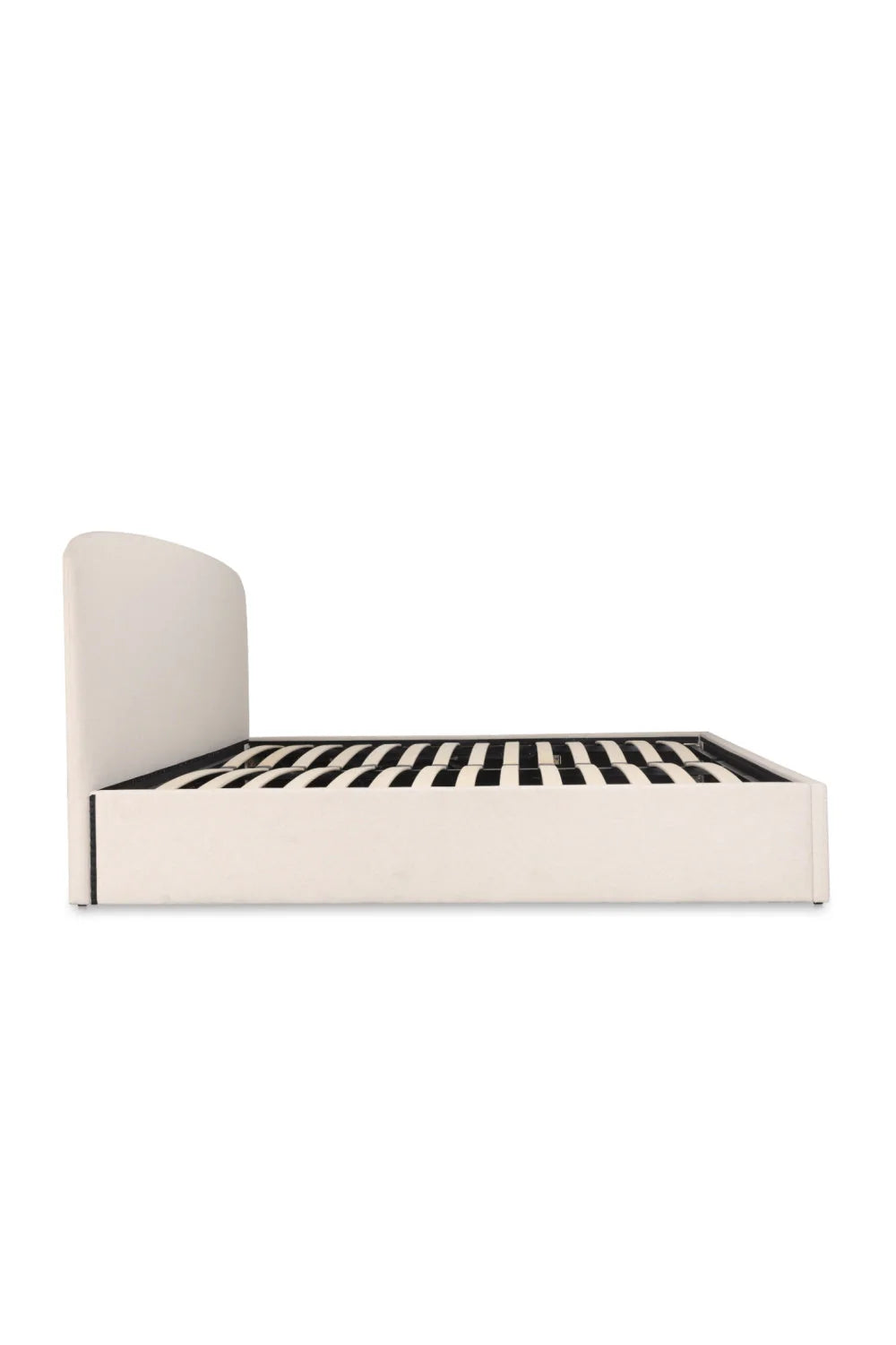 Luxury Upholstered Modern Cream Storage Bed European Style for Villa