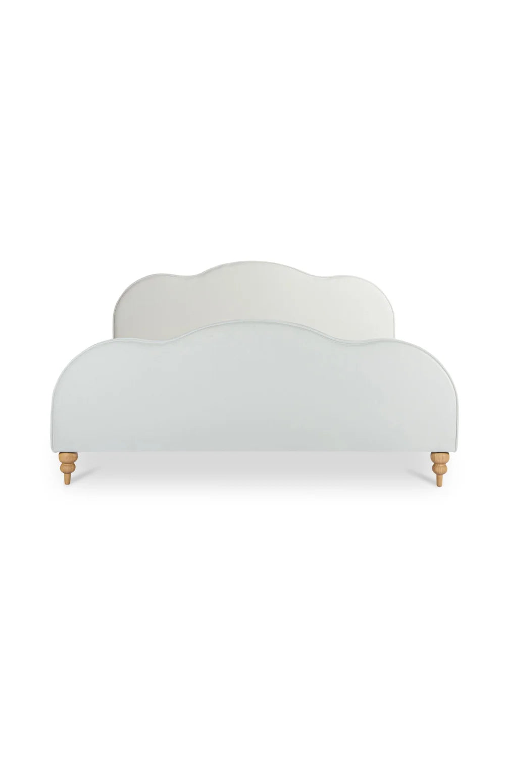 Luxury Upholstered Modern Cream Wave Bed European Style for Villa