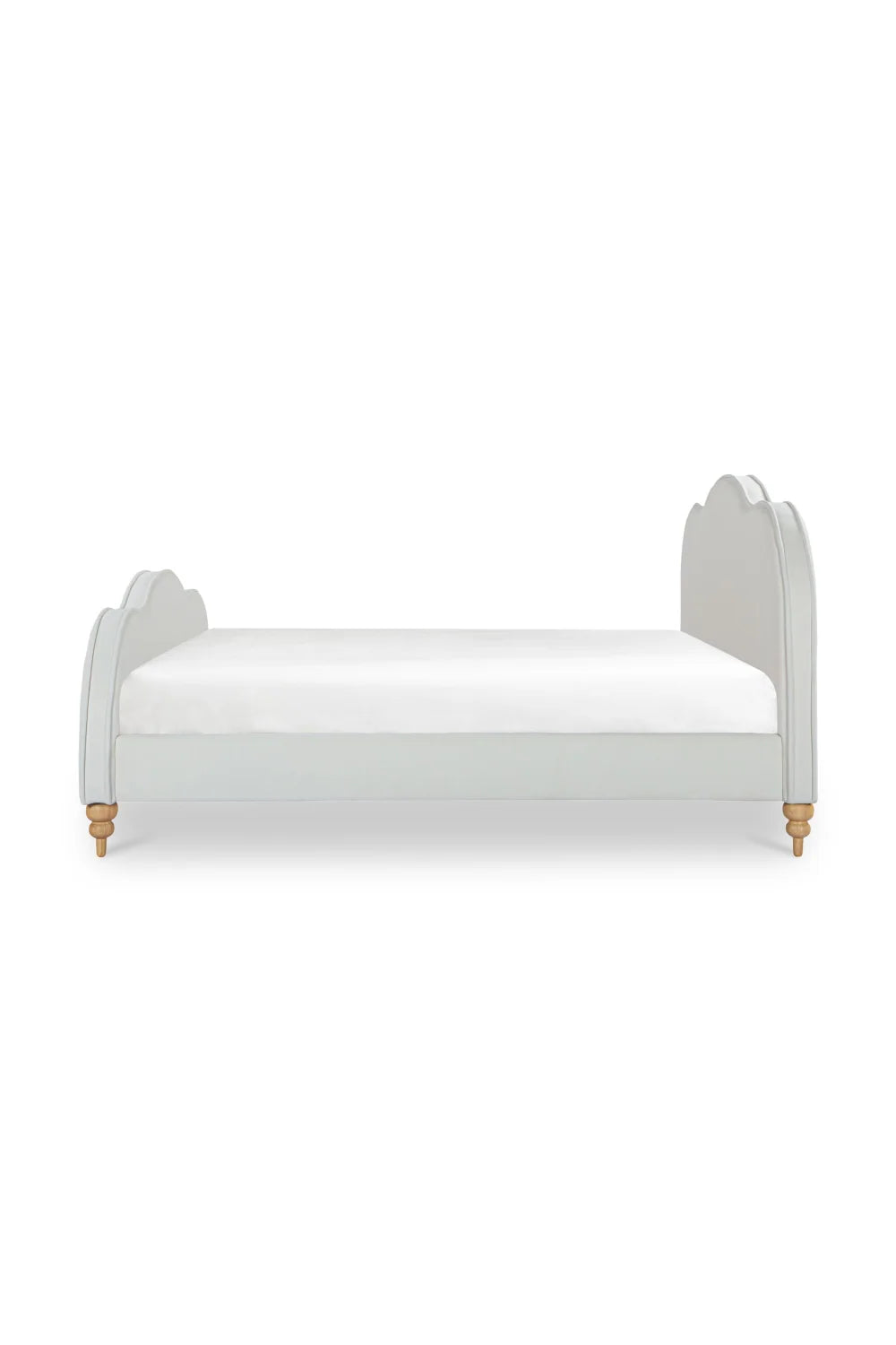 Luxury Upholstered Modern Cream Wave Bed European Style for Villa