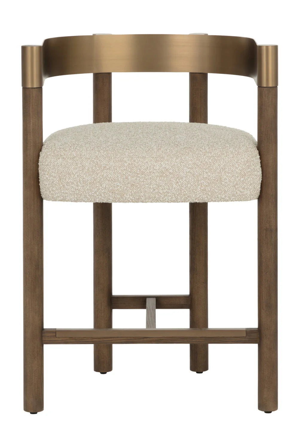Luxury Upholstered Modern Curved Bar Stool European Style for Villa