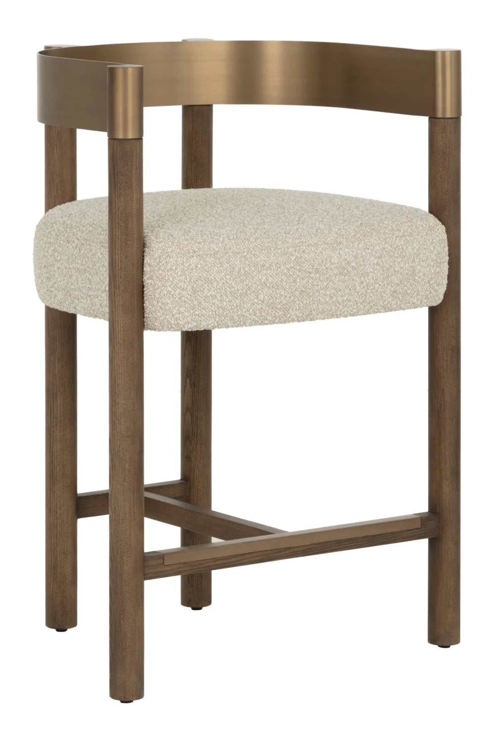 Luxury Upholstered Modern Curved Bar Stool European Style for Villa