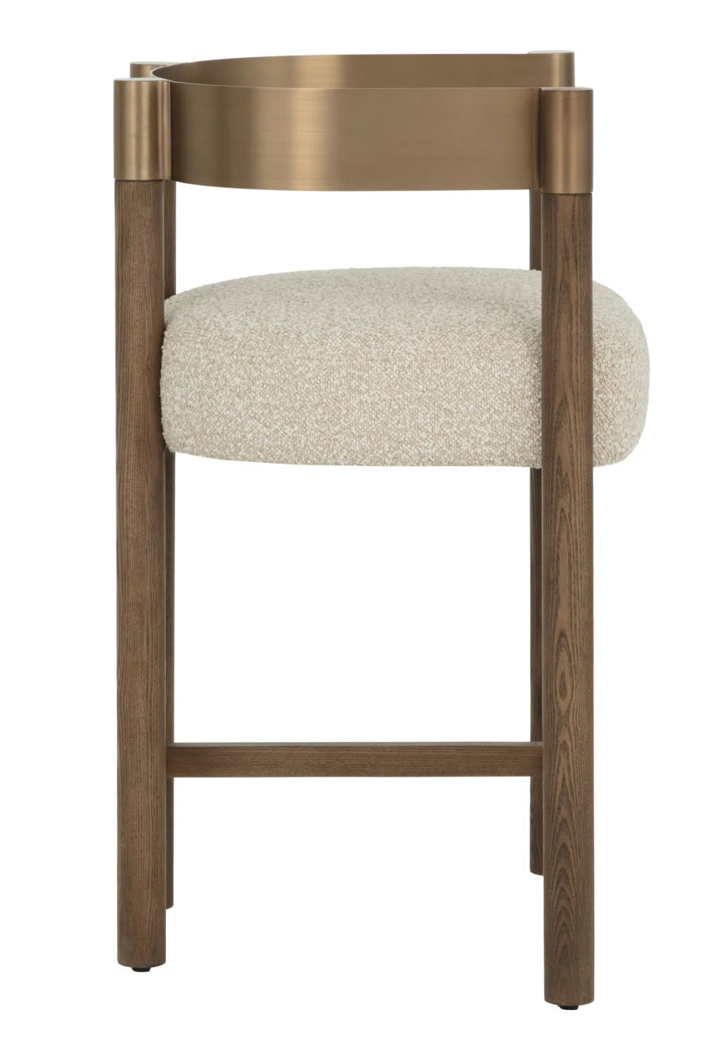 Luxury Upholstered Modern Curved Bar Stool European Style for Villa