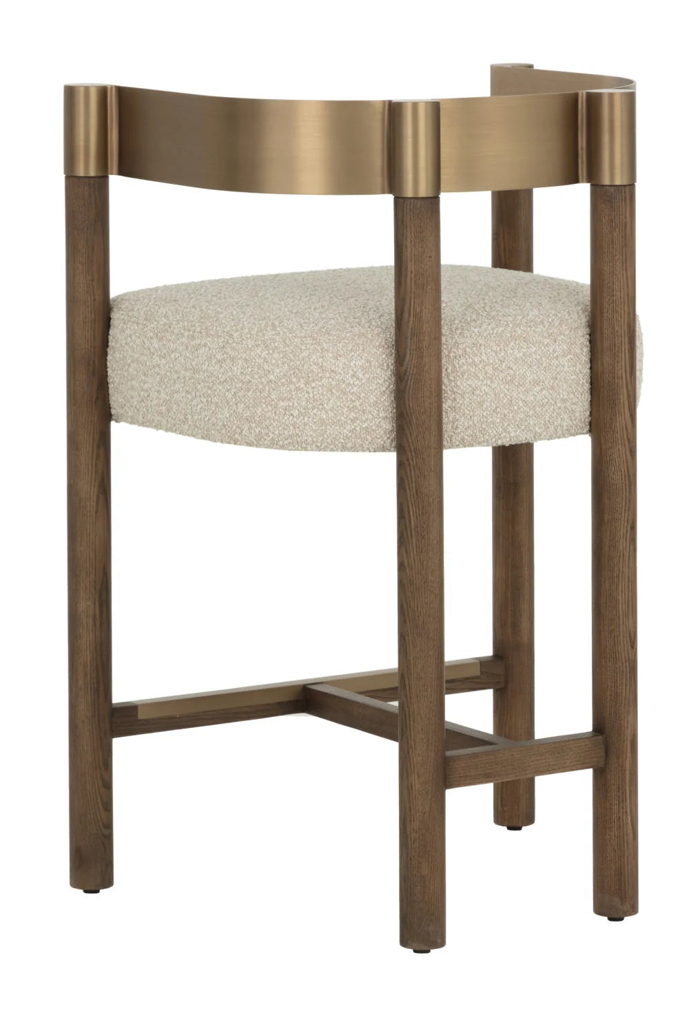 Luxury Upholstered Modern Curved Bar Stool European Style for Villa