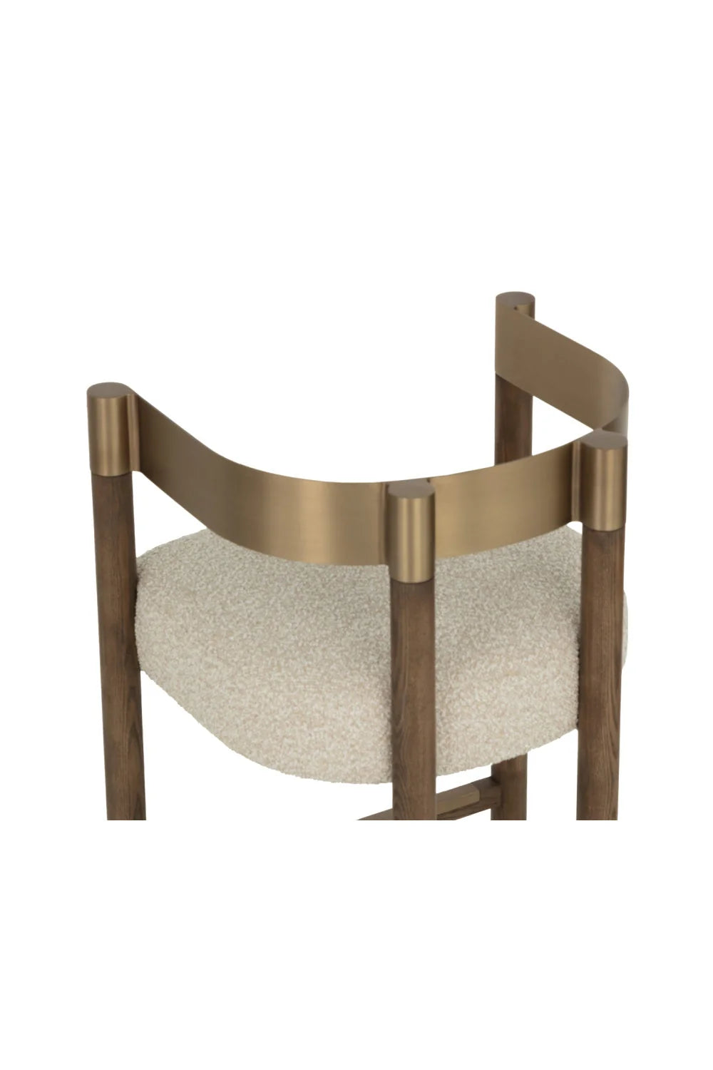 Luxury Upholstered Modern Curved Bar Stool European Style for Villa