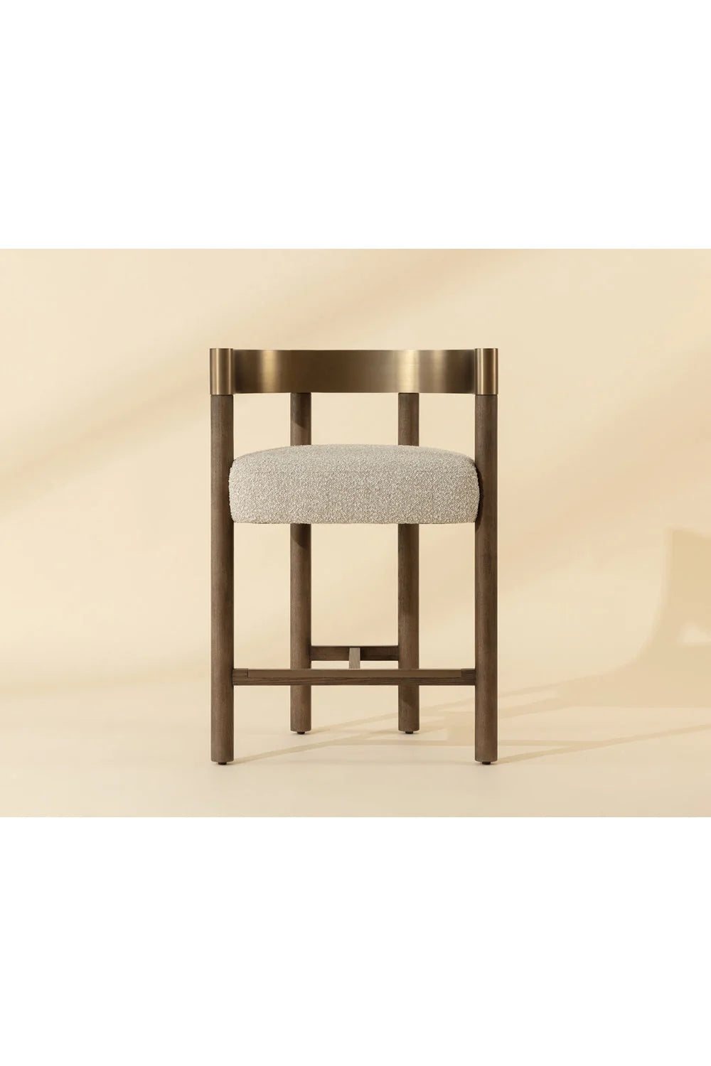 Luxury Upholstered Modern Curved Bar Stool European Style for Villa