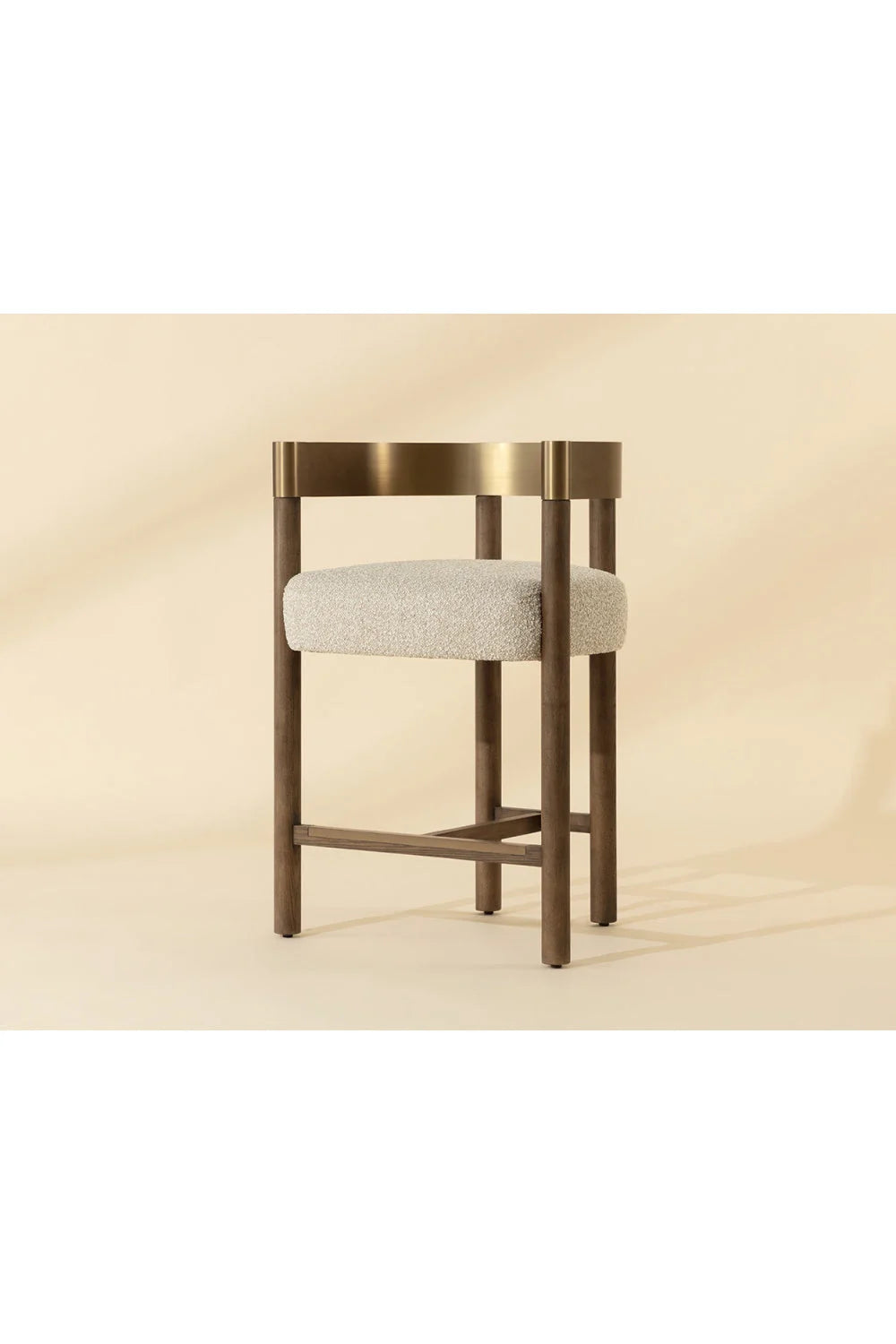 Luxury Upholstered Modern Curved Bar Stool European Style for Villa