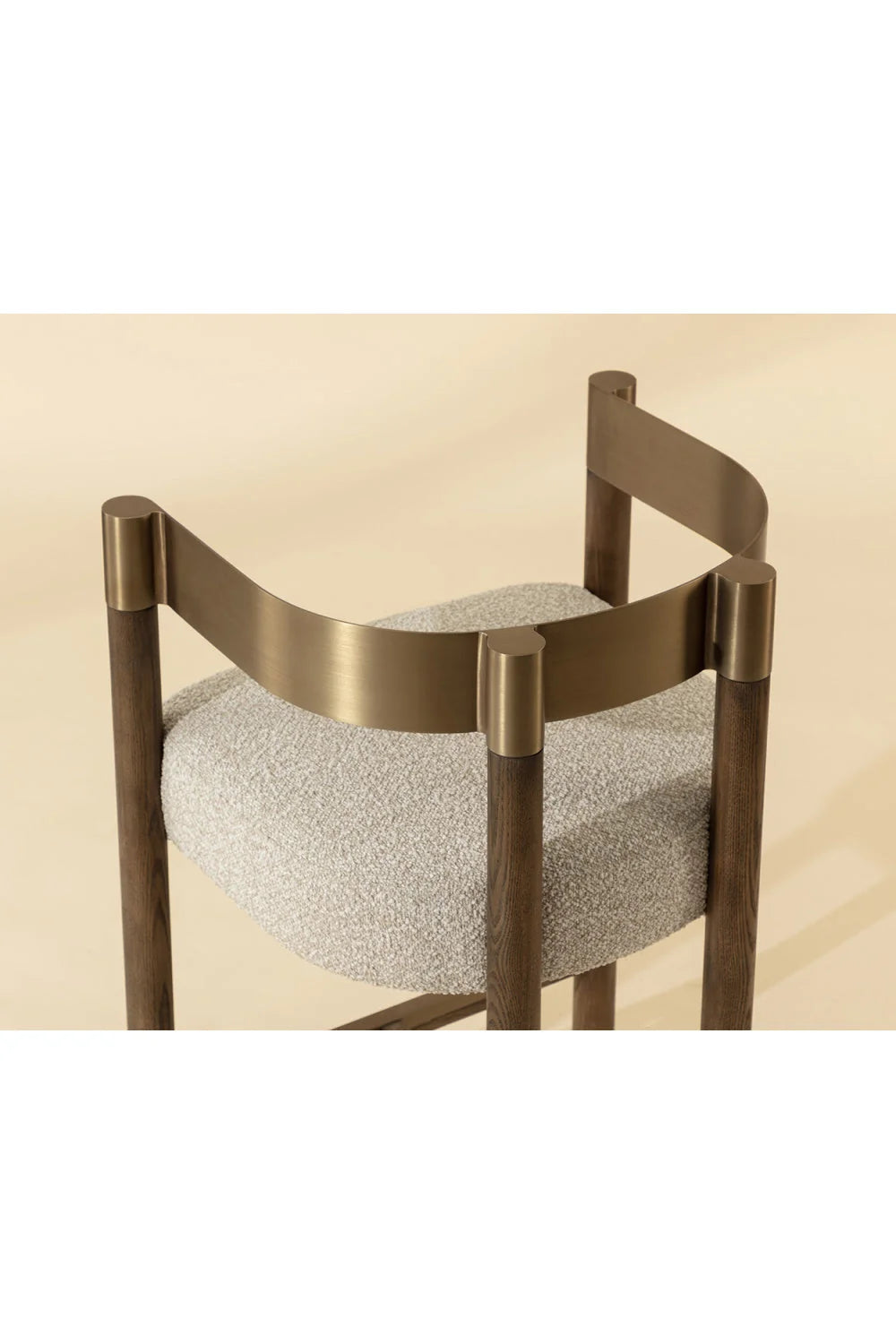 Luxury Upholstered Modern Curved Bar Stool European Style for Villa