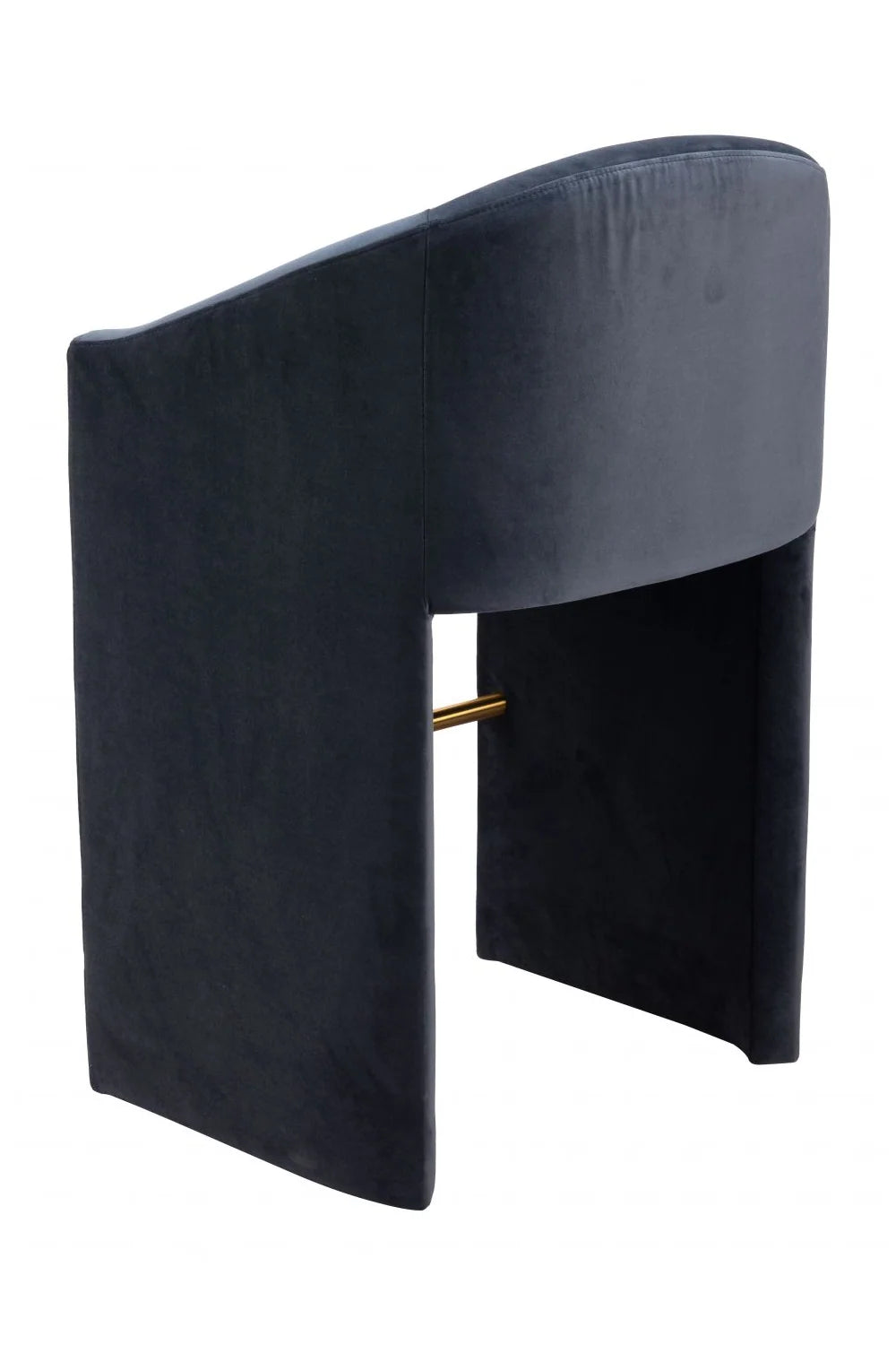 Luxury Upholstered Modern Dark Gray Bar Stool European Style for Villa