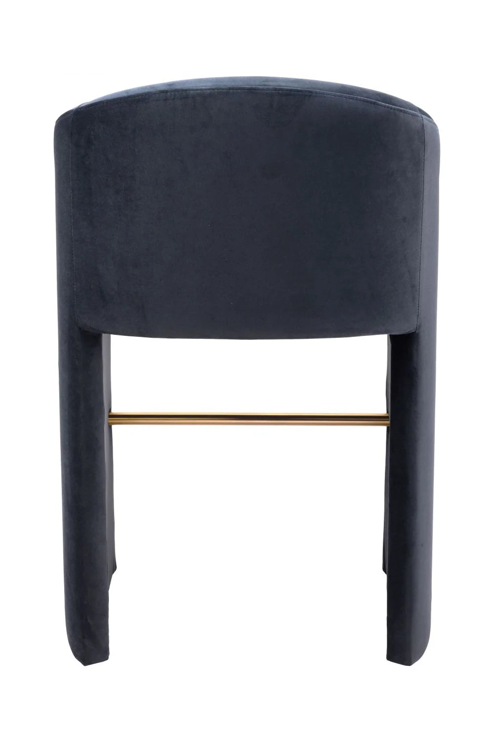 Luxury Upholstered Modern Dark Gray Bar Stool European Style for Villa