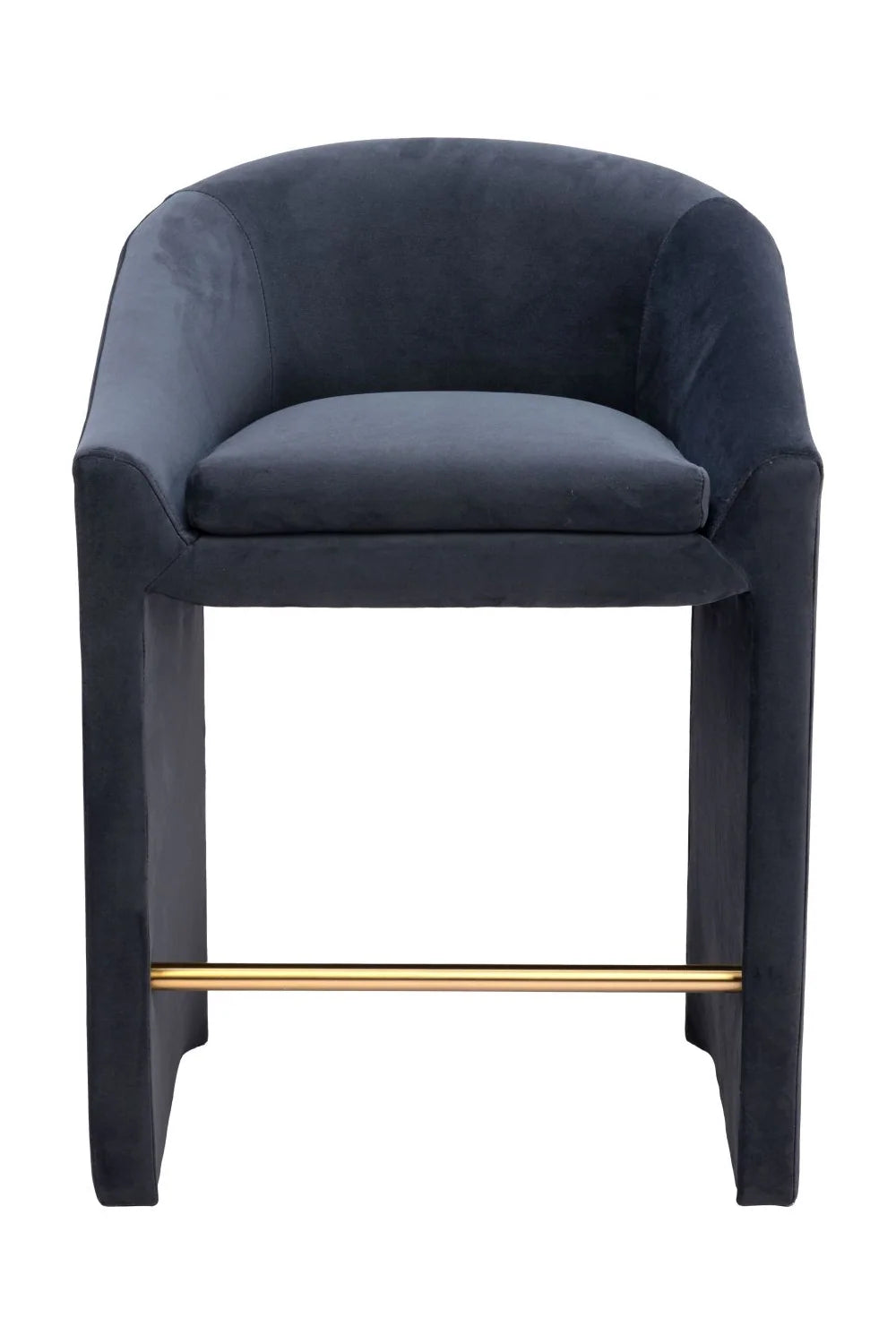 Luxury Upholstered Modern Dark Gray Counter Stool European Style for Villa