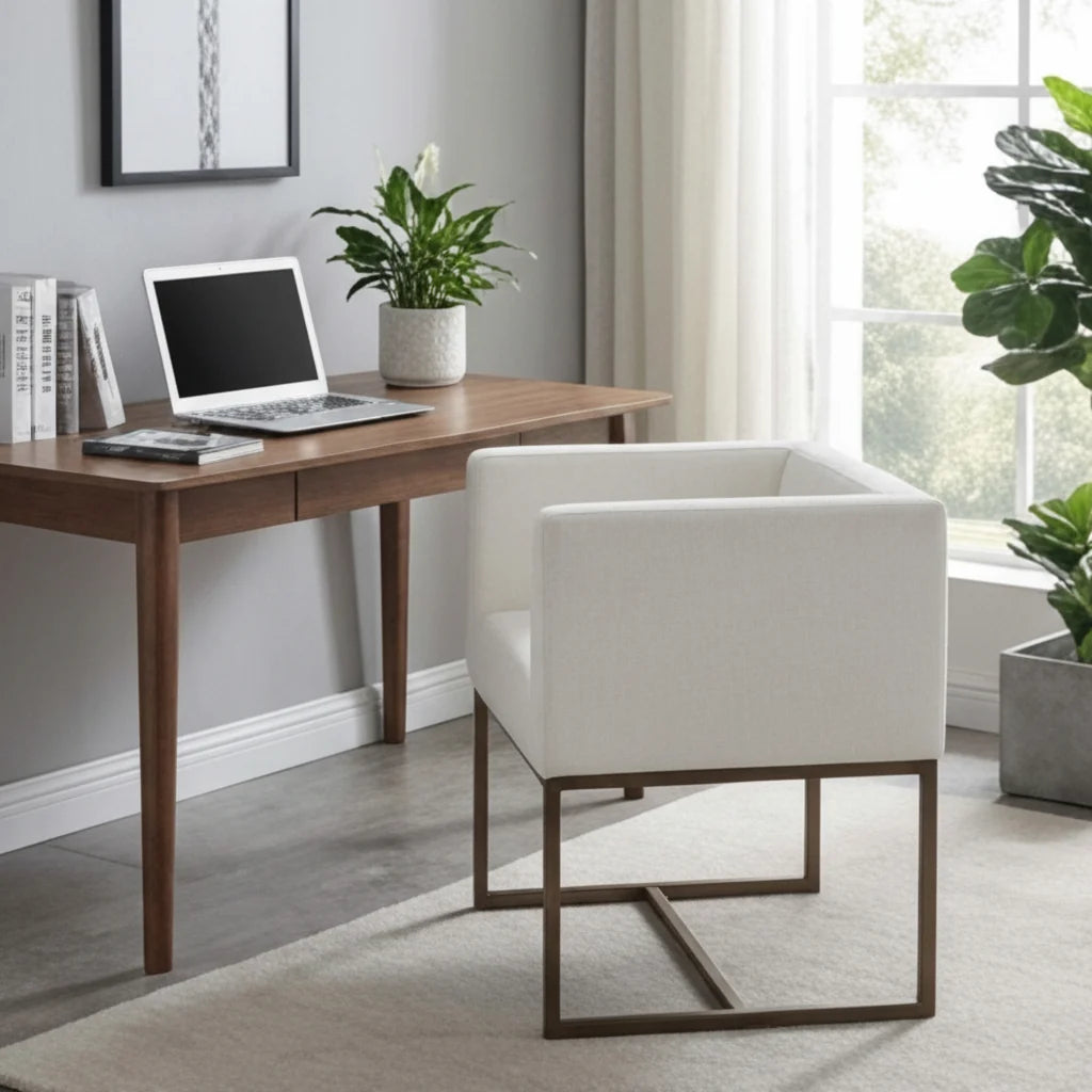 Luxury Upholstered Modern Dining Armchair European Style for Villa