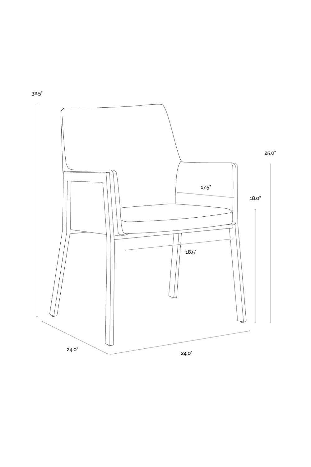 Luxury Upholstered Modern Dining Armchair European Style for Villa