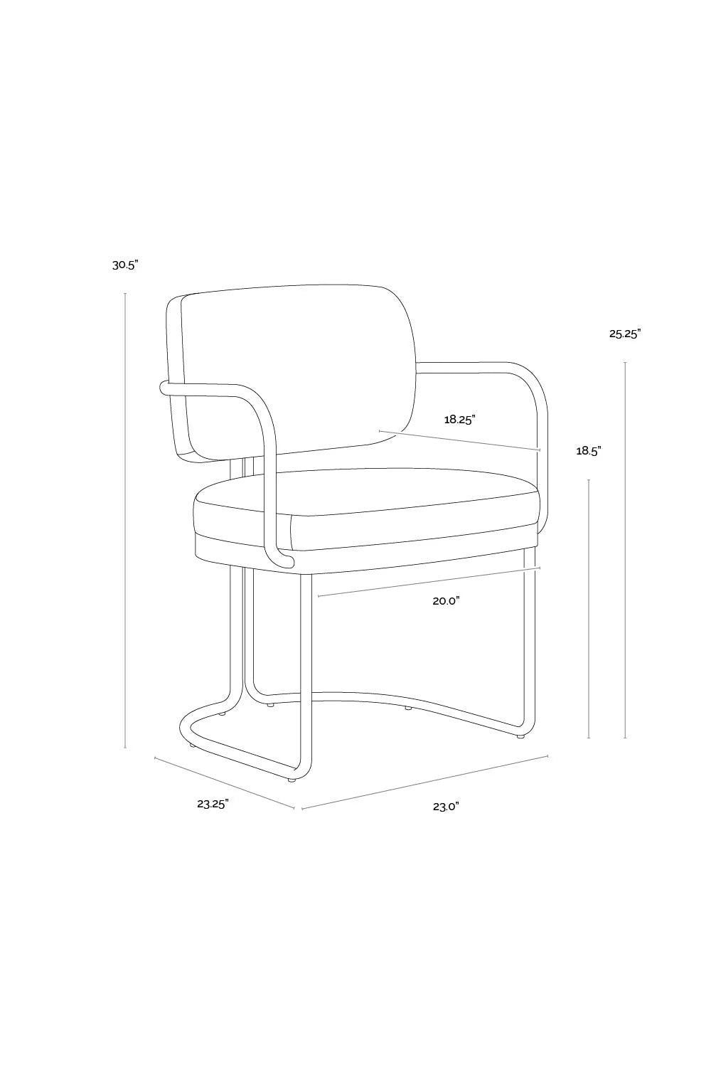 Luxury Upholstered Modern Dining Armchair European Style for Villa