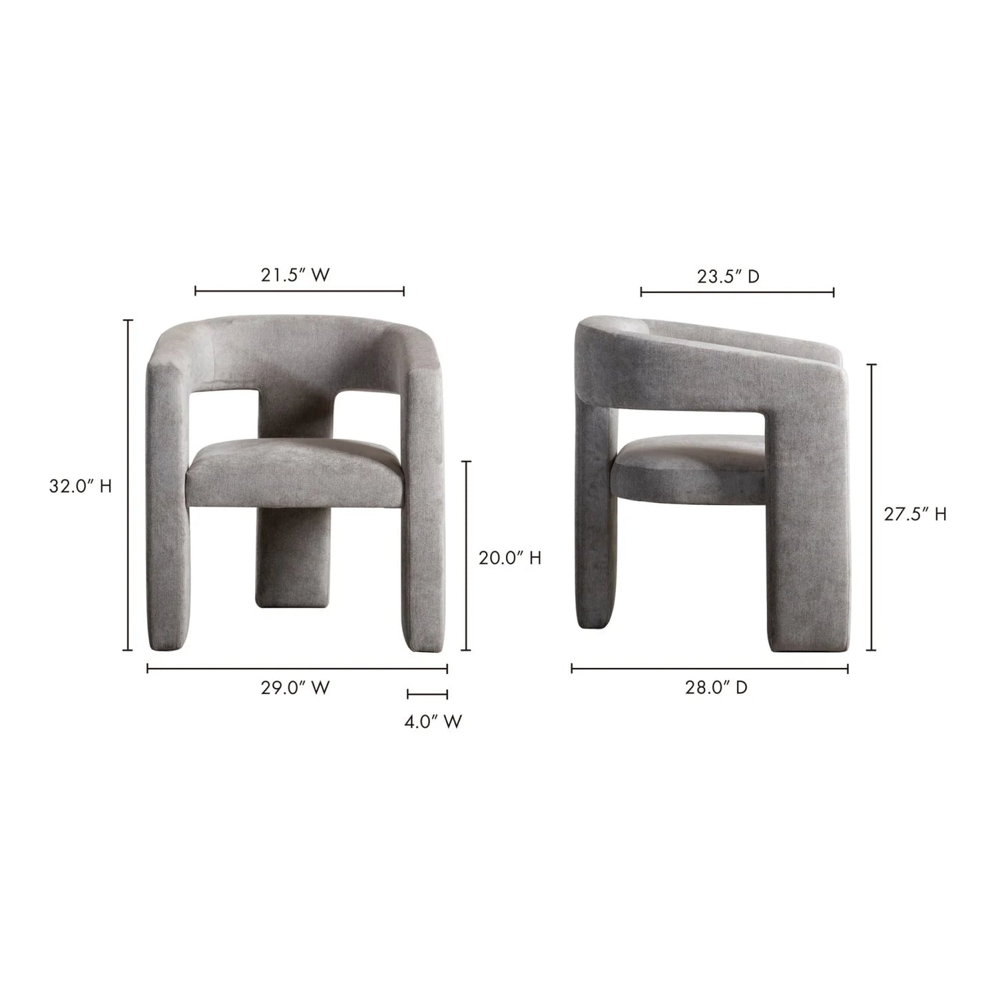 Luxury Upholstered Modern Dining Armchair European Style for Villa