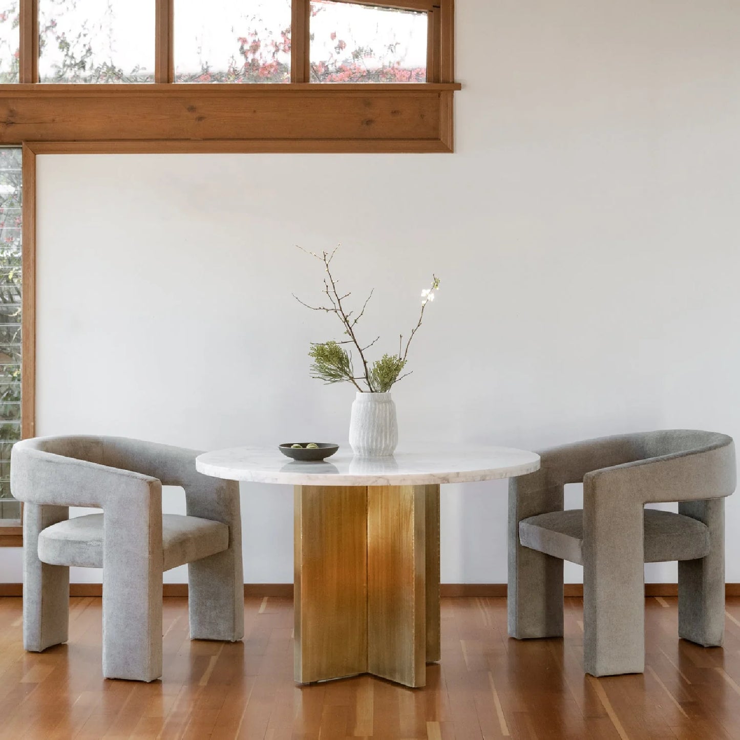 Luxury Upholstered Modern Dining Armchair European Style for Villa