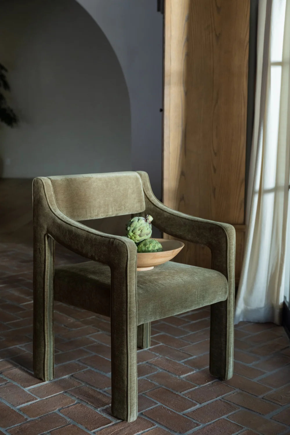 Luxury Upholstered Modern Dining Armchair European Style for Villa