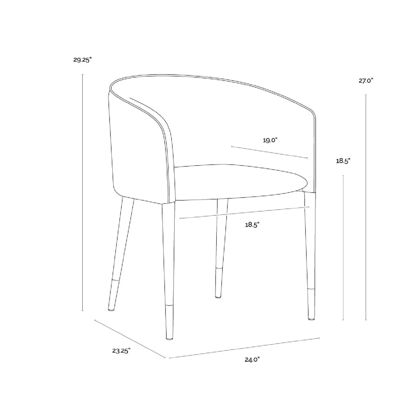 Luxury Upholstered Modern Dining Armchair European Style for Villa