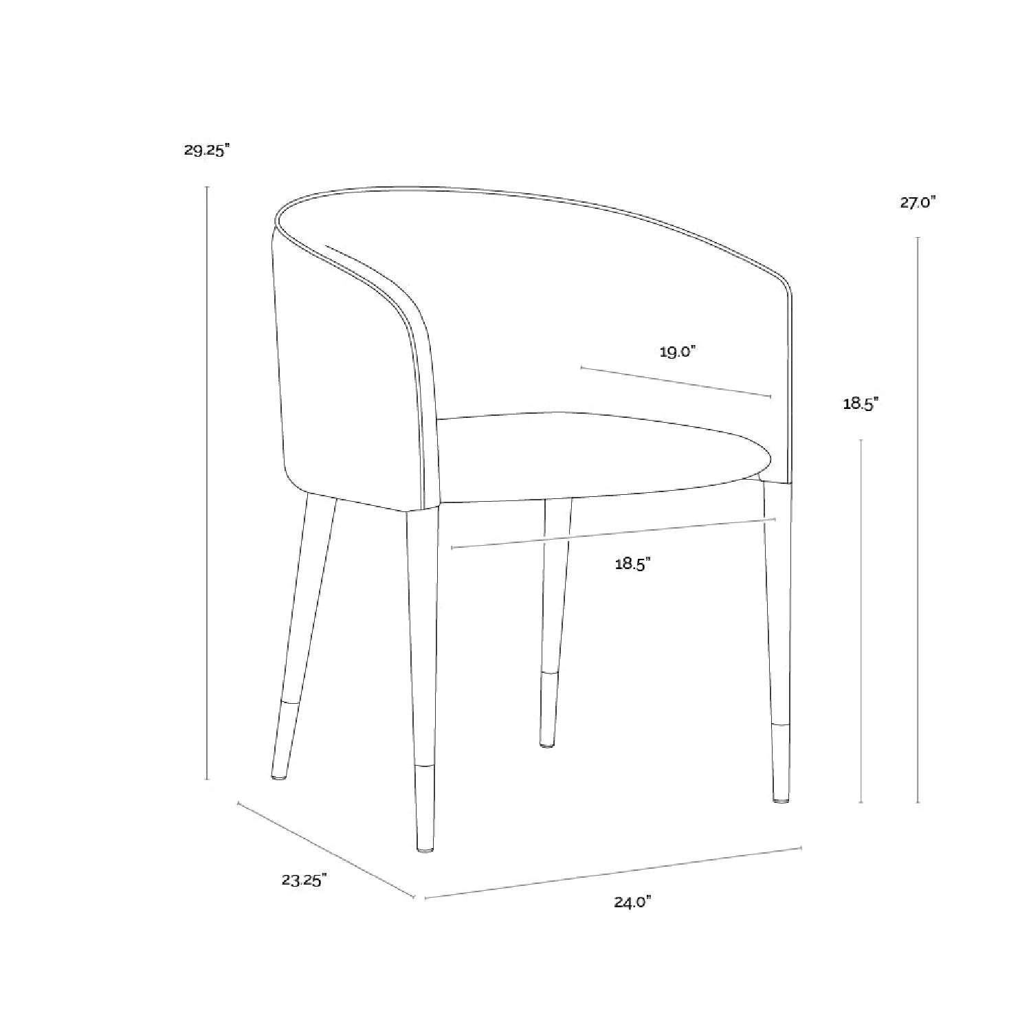 Luxury Upholstered Modern Dining Armchair European Style for Villa