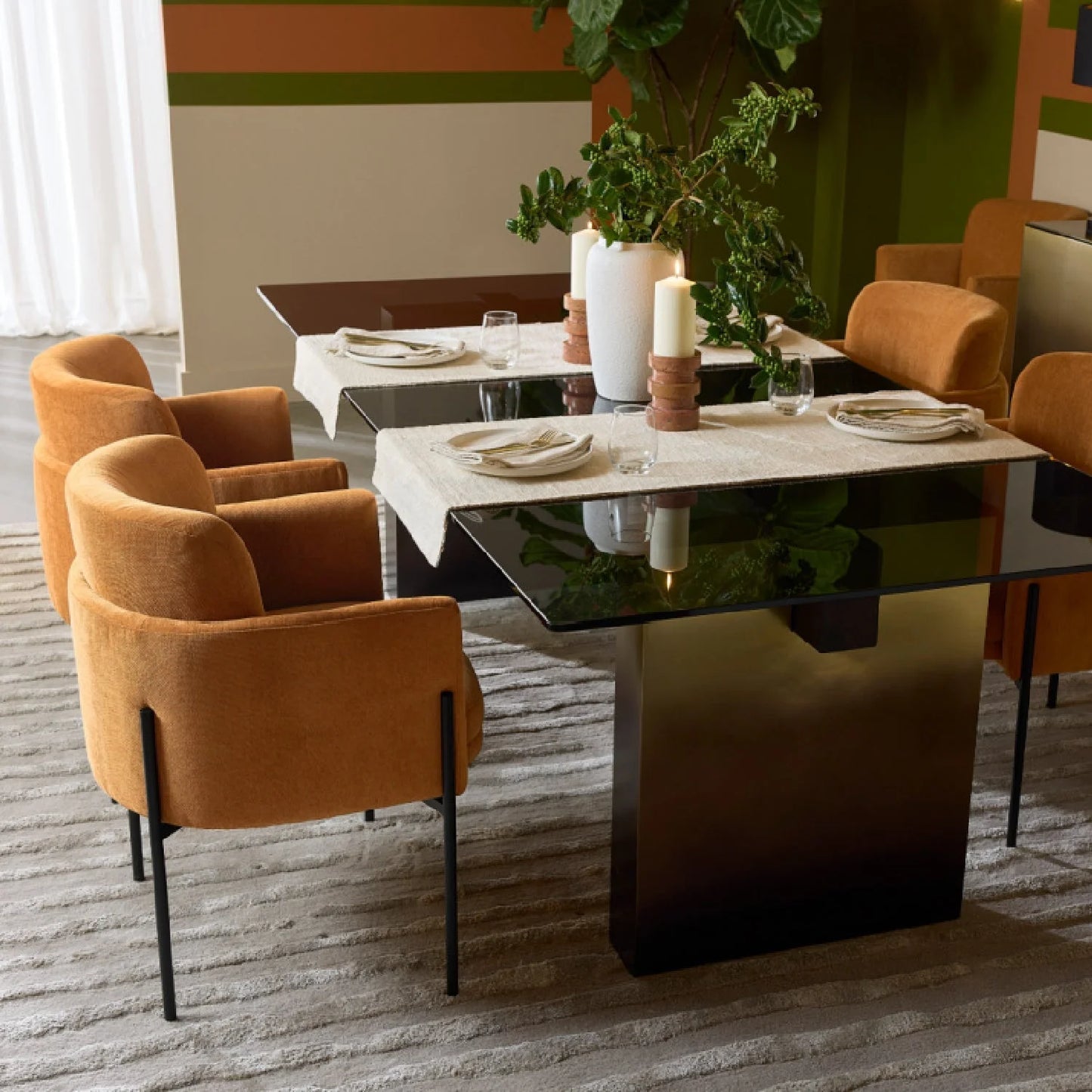 Luxury Upholstered Modern Dining Armchair European Style for Villa
