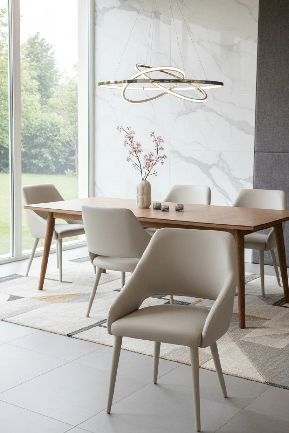 Luxury Upholstered Modern Dining Armchair European Style for Villa