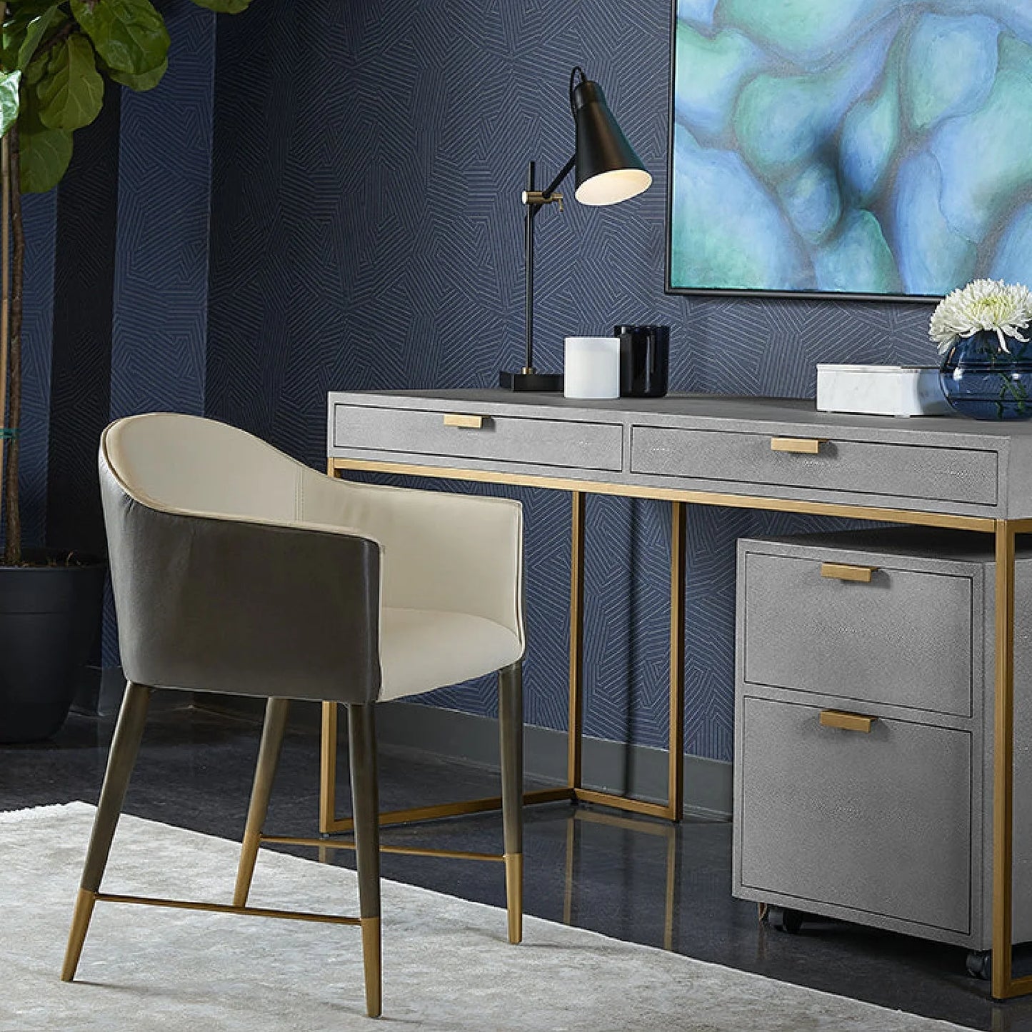 Luxury Upholstered Modern Dining Armchair European Style for Villa