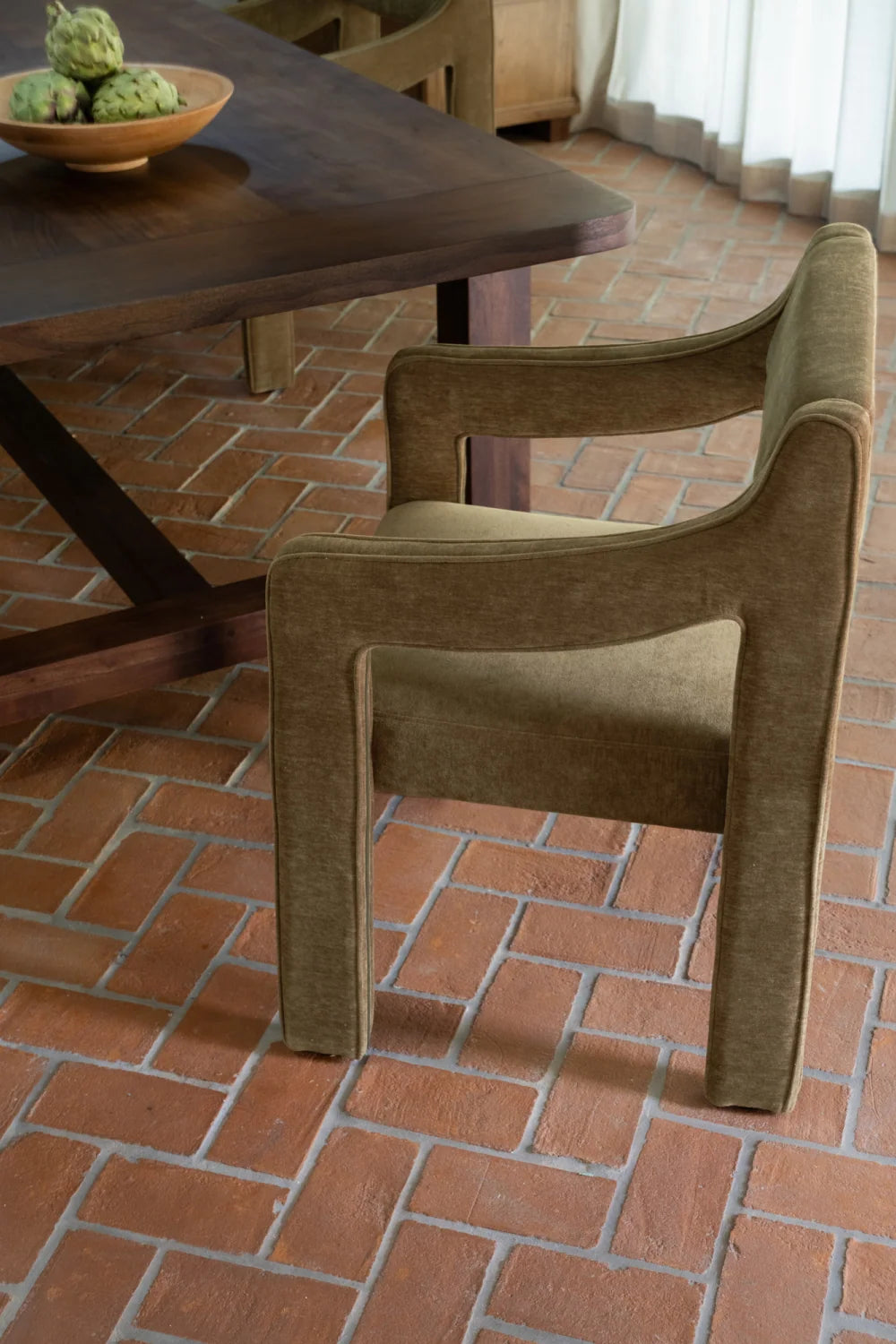 Luxury Upholstered Modern Dining Armchair European Style for Villa