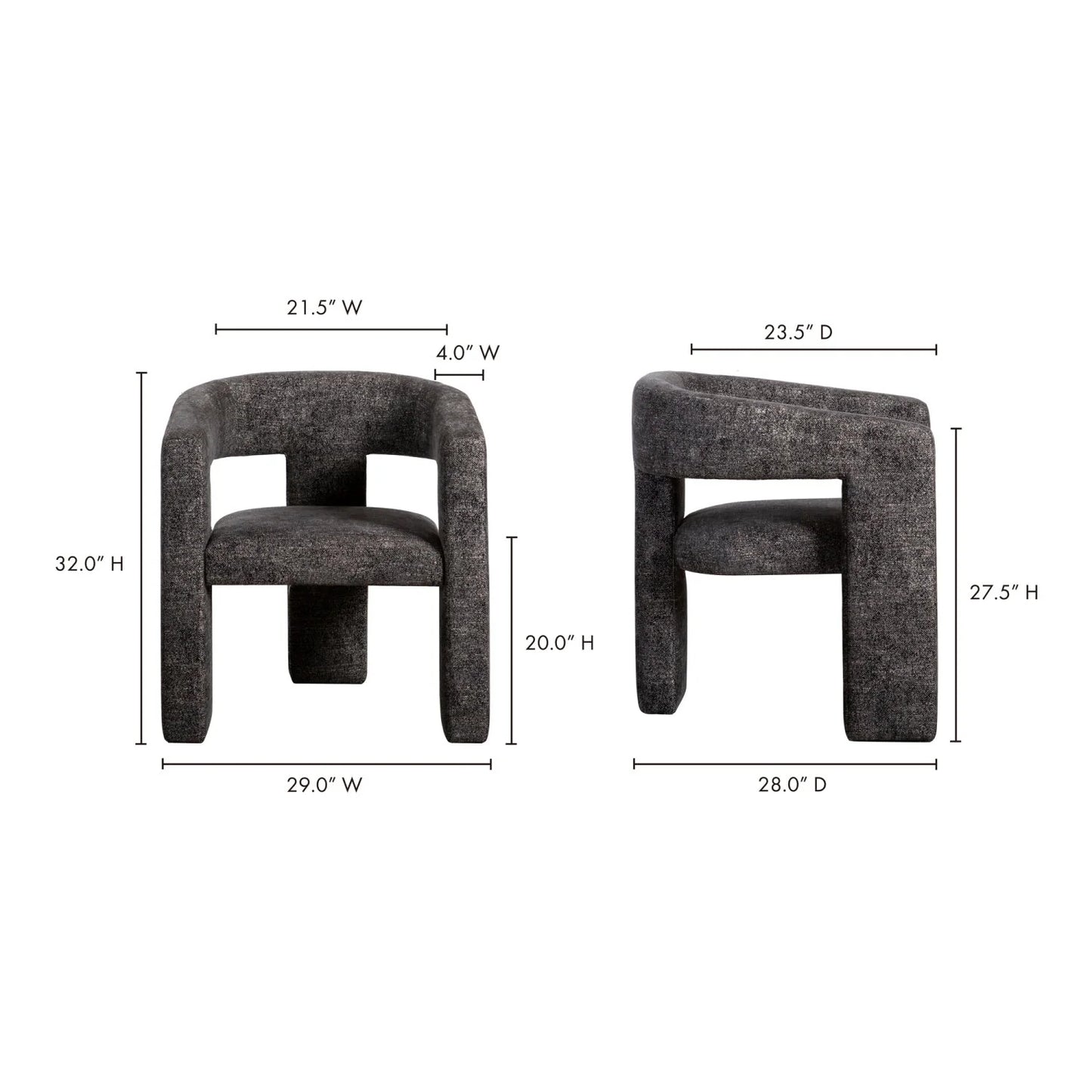 Luxury Upholstered Modern Dining Armchair European Style for Villa