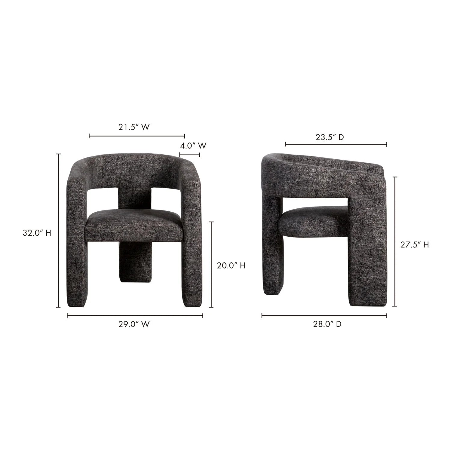 Luxury Upholstered Modern Dining Armchair European Style for Villa