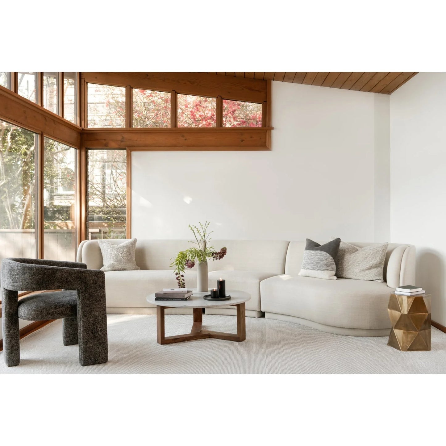 Luxury Upholstered Modern Dining Armchair European Style for Villa