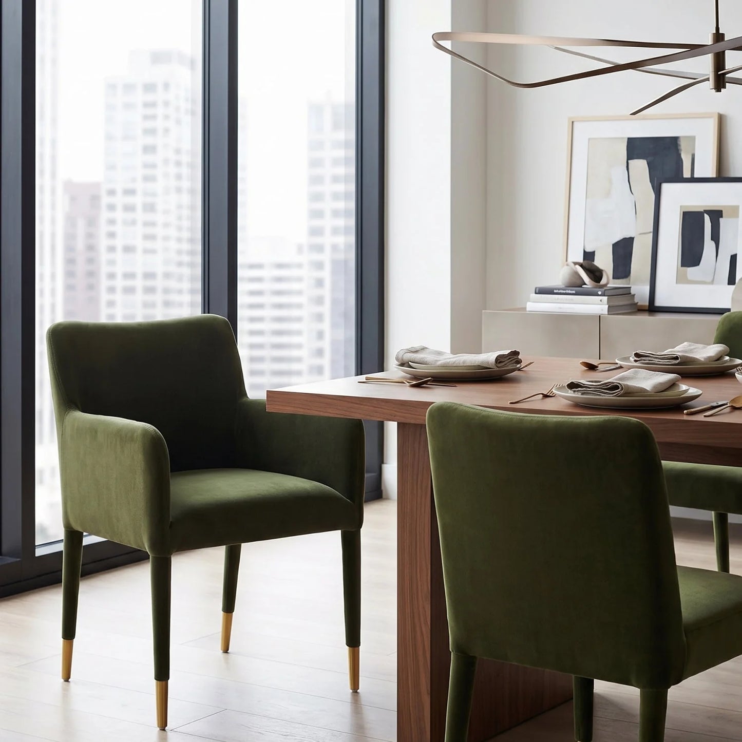 Luxury Upholstered Modern Dining Armchair European Style for Villa
