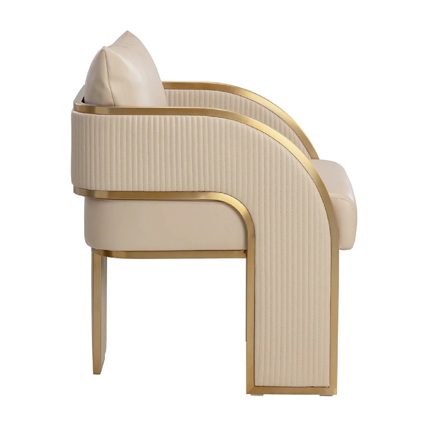 Luxury Upholstered Modern Dining Armchair European Style for Villa
