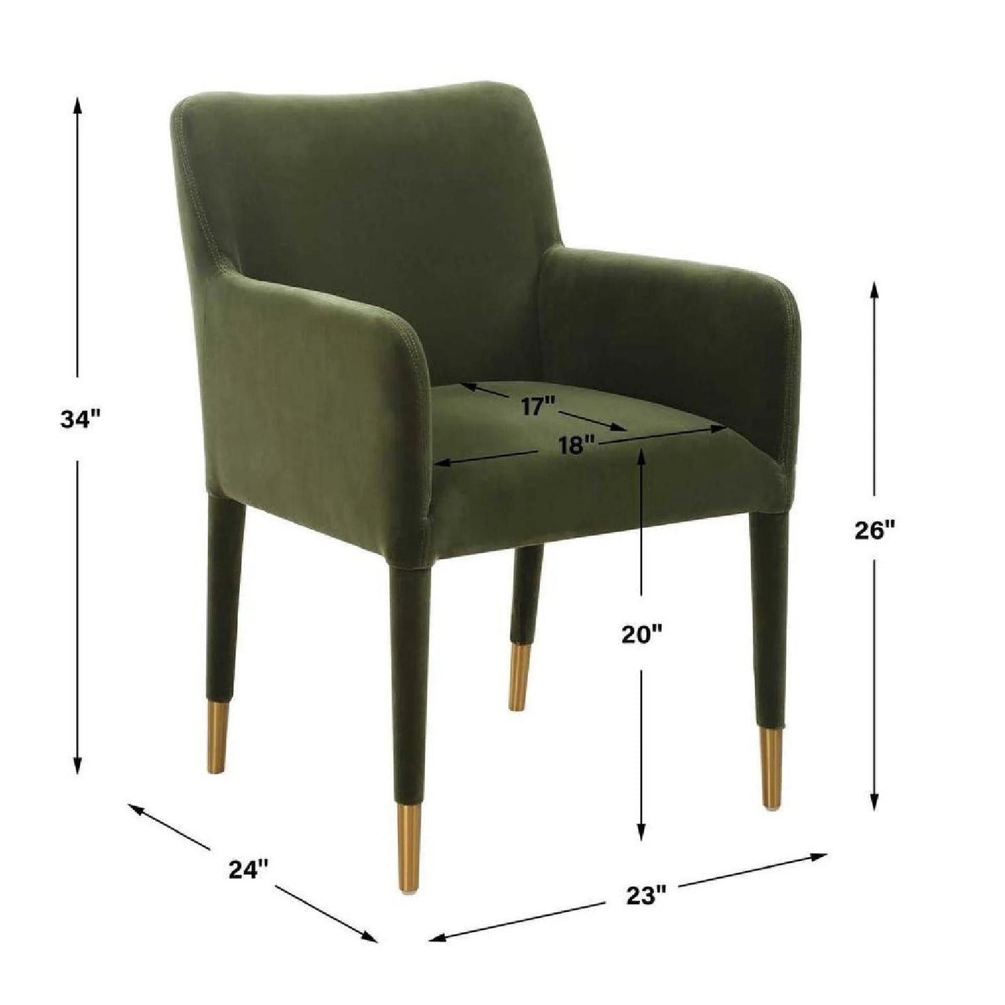 Luxury Upholstered Modern Dining Armchair European Style for Villa