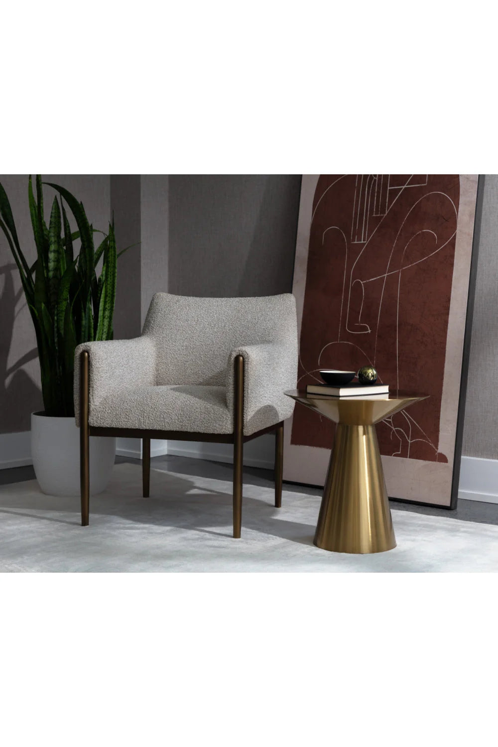 Luxury Upholstered Modern Dining Armchair European Style for Villa