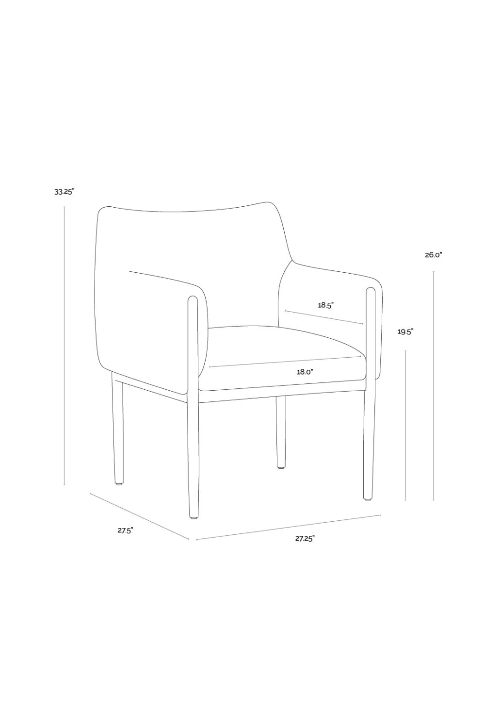 Luxury Upholstered Modern Dining Armchair European Style for Villa