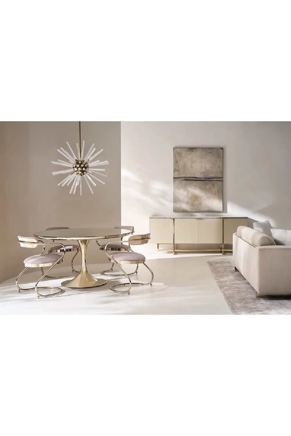 Luxury Upholstered Modern Dining Armchair European Style for Villa