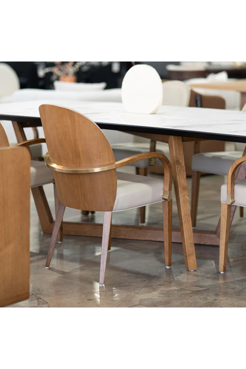 Luxury Upholstered Modern Dining Armchair European Style for Villa