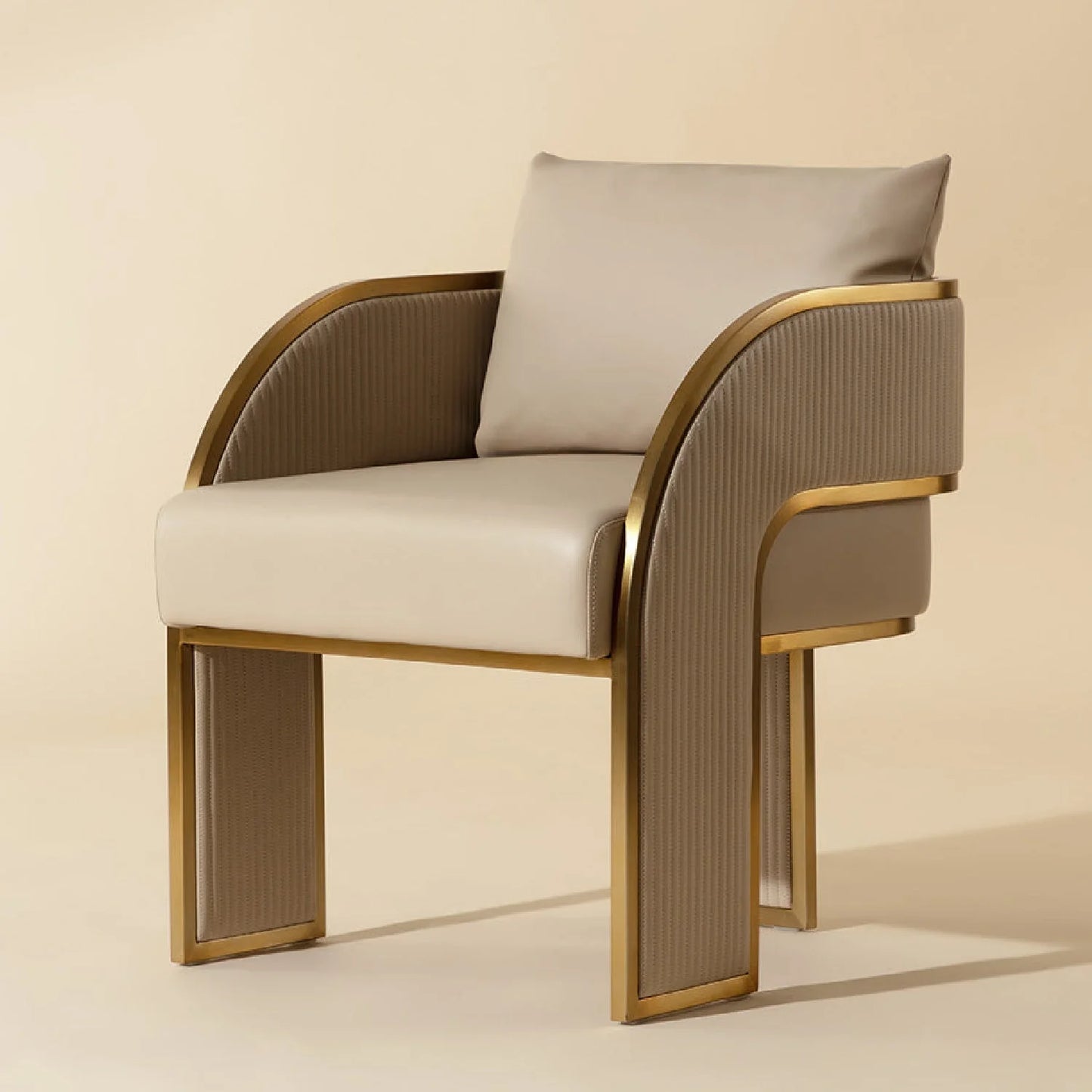 Luxury Upholstered Modern Dining Armchair European Style for Villa