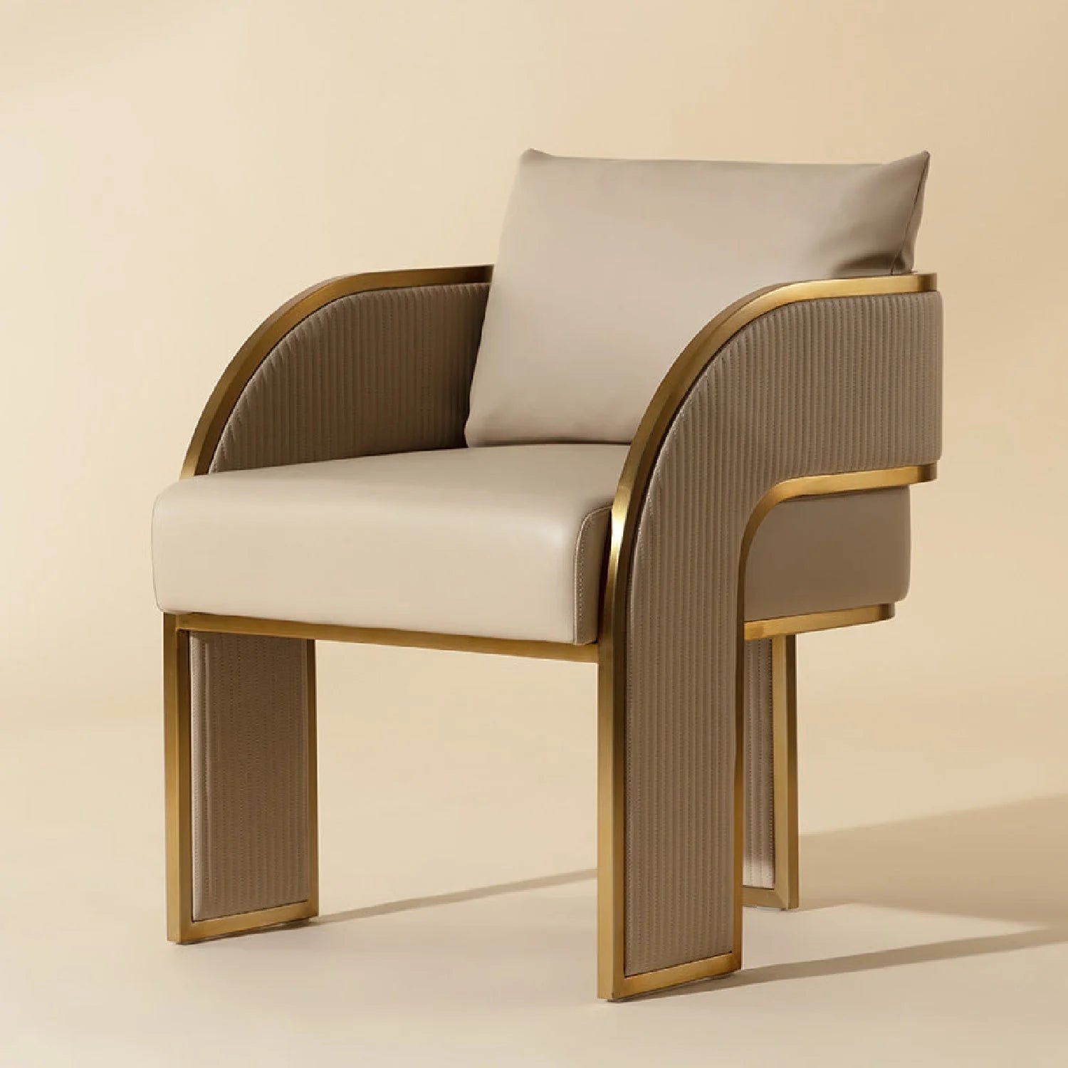 Luxury Upholstered Modern Dining Armchair European Style for Villa